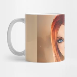 Brown Hair Anime Girl Mug